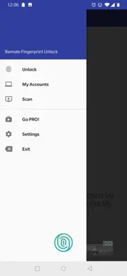 Remote Fingerprint Unlock android App screenshot 3